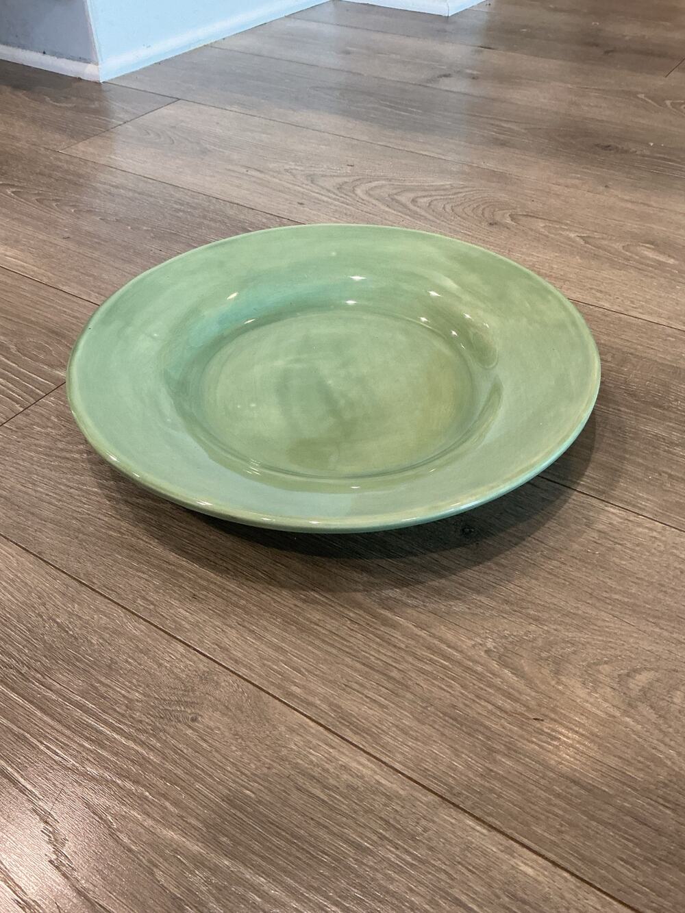 Pottery Barn green plate